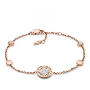 Armbänder & Armreife*Fossil JF03264791 Armband Damen Halo Edelstahl Roségold