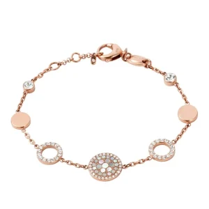 Armbänder & Armreife*Fossil JF01739791 Armband Damen Vintage Glitz Edelstahl Roségold-Ton