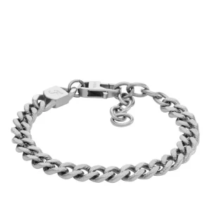 Armbänder | Armbänder & Armreife*Fossil JF04697040 Armband Unisex Harlow Linear Texture Chain Edelstahl