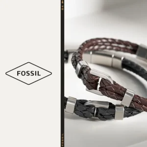 Armbänder*Fossil JF04138998 Gliederarmband Herren All Stacked Up Edelstahl 19,5 cm