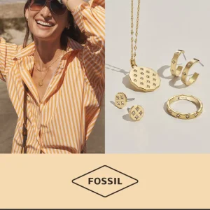 Halsketten*Fossil JF04357998 Halskette Damen Sadie Tokens Of Affection Herz Goldfarben