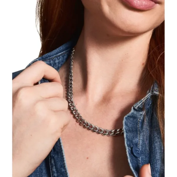 Halsketten | Halsketten*Fossil JF04614040 Halskette Unisex Bold Chains Edelstahl Silber 48 cm