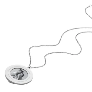 Halsketten*Fossil JF04737040 Kette mit Anhänger Harlow Locket Edelstahl Silber