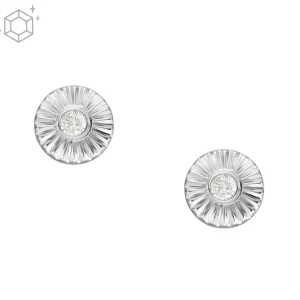 Ohrschmuck | Kinderschmuck*Fossil JFS00617040 Ohrstecker Damen Texture Circle Zirkonia Sterling-Silber