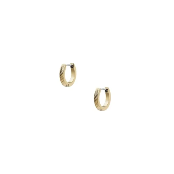 Ohrschmuck*Fossil Ohrringe Harlow Linear Texture Edelstahl Gold-Ton JF04771710