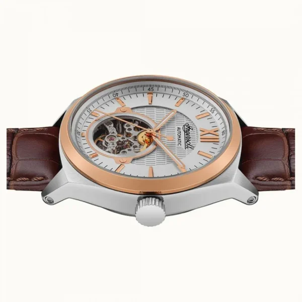 Herren Uhren Automatik*Ingersoll I10901B Herren-Uhr The Shelby Analog Automatik Leder-Armband Ø 44 mm