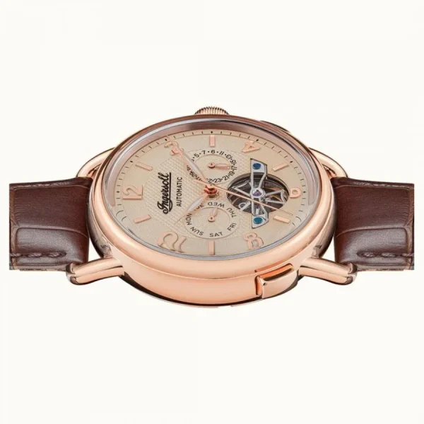 Herren Uhren Automatik*Ingersoll I00901B Herren-Uhr The New England Automatik Leder-Armband Ø 44 mm