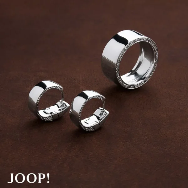 Ringe*JOOP! Ring Damen Eleganz Logo-Prägung Zirkonia Sterling-Silber