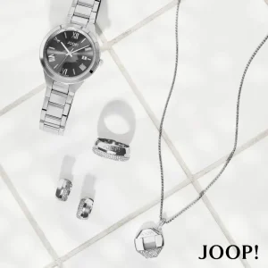 Ringe*JOOP! Ring Damen Geschwungener Design Logo Zirkon Sterlingsilber