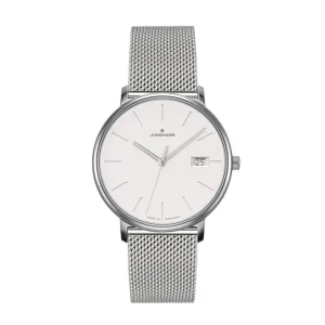 Damen Designer Uhren*Junghans 47/4851.44 Damen-Uhr Form Analog Quarz Milanaise-Band