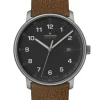 Herren Uhren Automatik* Junghans Junghans 027/2002.00 Herren-Uhr Form A Titan Analog Automatic mit Leder-Band