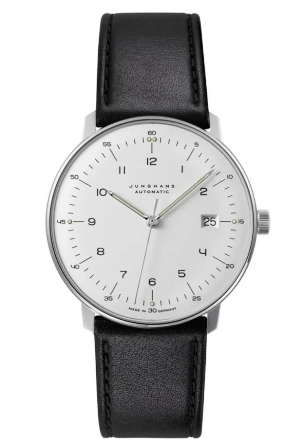 Herren Uhren Automatik*Junghans 27/4700.02 Herren-Uhr Max Bill Analog Automatik mit Leder-Armband