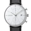 Herren Uhren Automatik* Junghans Junghans 027/4600.04 Herren-Uhr Max Bill Chronoscope Automatik Leder-Band