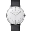 Herren Designer Uhren*Junghans 41/4817.02 Herren-Uhr Max Bill Analog Quarz mit Leder-Armband