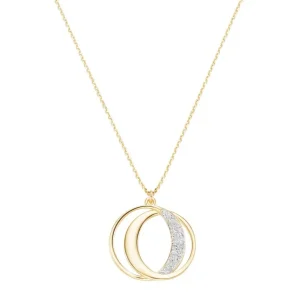 Halsketten* Karat 99076140450 Halskette Collier Damen Zwei Ringe 375/- Gelbgold 45 cm