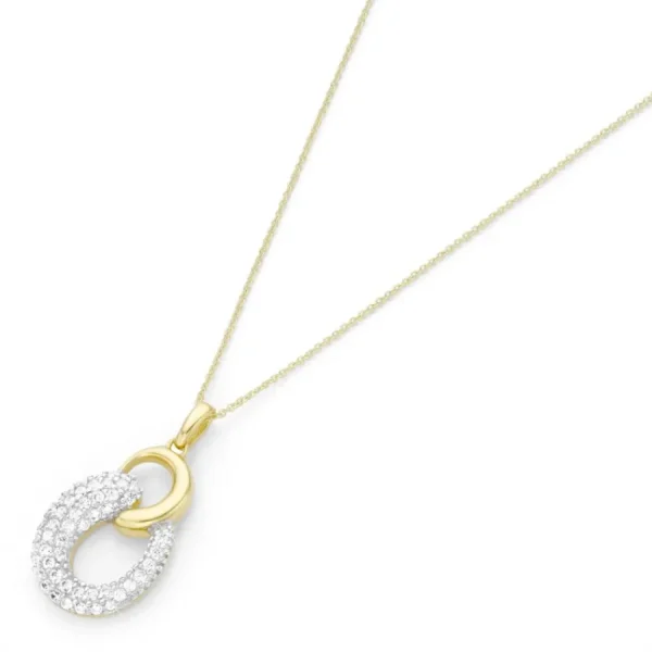 Halsketten* Karat 99023740450 Halskette mit Anhänger Damen 375/- Gelbgold Zirkonia