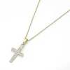 Halsketten* Karat 99012640 Kette mit Anhänger Damen Kreuz 375/- Gelb-Gold Zirkonia