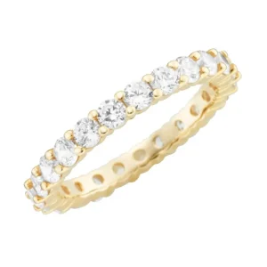 Ringe* Karat 93011340 Memoire-Ring Damen Zirkonia Weiss 375/- Gelbgold