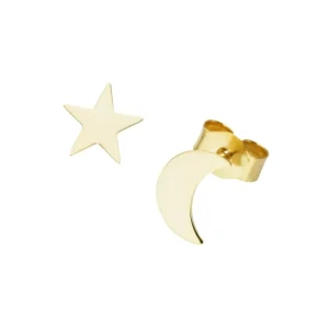 Ohrschmuck* Karat 94034440 Ohrringe Ohrstecker Damen Mond Stern 375/- Gelb-Gold