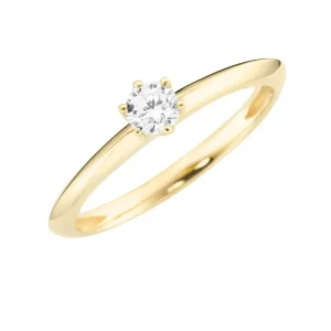 Ringe* Karat 9301214000 Ring Damen im Brillantschliff 375-er Gelb-Gold Zirkonia