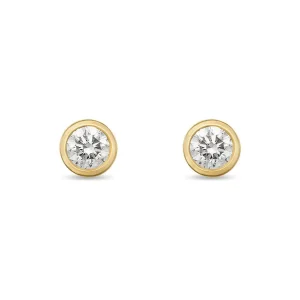 Ohrschmuck* Karat FE2648 Ohrringe Ohrstecker Damen Classic Zirkonia 333/- Gelbgold Ø 3 mm