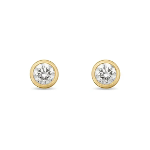 Ohrschmuck* Karat FE2648 Ohrringe Ohrstecker Damen Classic Zirkonia 333/- Gelbgold Ø 3 mm