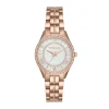 Damen Designer Uhren*Michael Kors Damen-Uhr Lauryn Quarz Edelstahl-Band Rosé-Gold MK3716