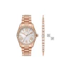 Armbänder & Armreife | Sets*Michael Kors Damen-Uhr-Set Lexington Armband Ohrringe Rosé MK1088SET