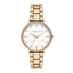 Damen Designer Uhren*Michael Kors MK4666 Damen-Uhr Pyper Analog Quarz mit Edelstahl-Armband Goldton