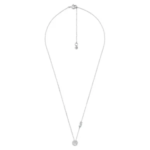 Halsketten*Michael Kors MKC1208AN040 Halskette mit Pavé-Anhänger Damen Logo Zirkonia Silber