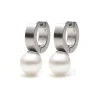 Ohrschmuck*Monomania 30319 Creolen Ohrringe Damen Pearl´s Kiss Edelstahl