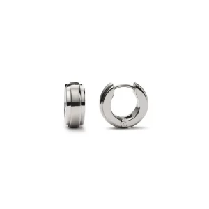 Ohrschmuck | Ohrschmuck*Monomania 30270 Klappcreolen Herren Business Casual Edelstahl Ø 12 mm