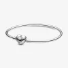 Armbänder & Armreife*Pandora 596268 Armreif Damen Moments Herzverschluss Silber