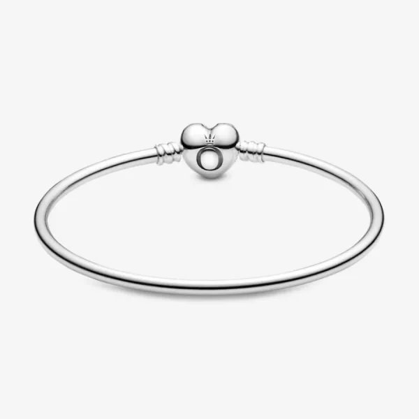 Armbänder & Armreife*Pandora 596268 Armreif Damen Moments Herzverschluss Silber