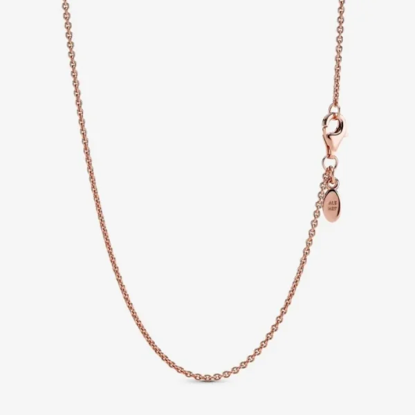 Halsketten*Pandora 580413 Halskette Damen Klassische Ankerkette 14k Rosé Vergoldet