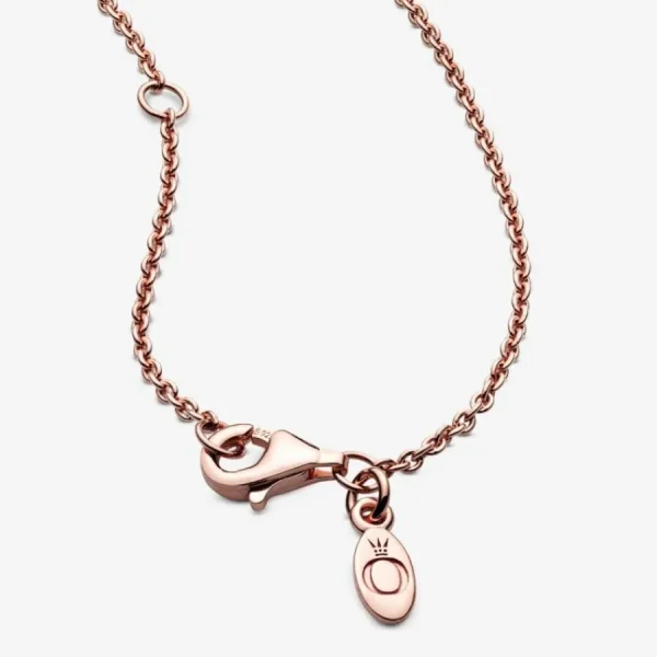 Halsketten*Pandora 580413 Halskette Damen Klassische Ankerkette 14k Rosé Vergoldet