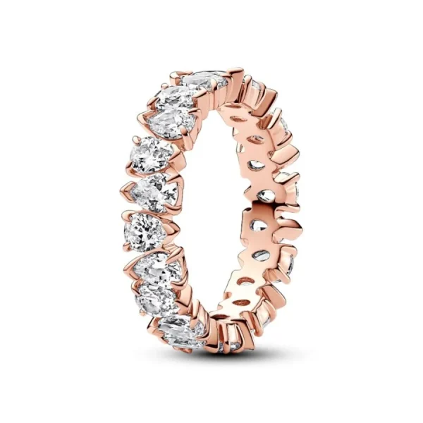 Ringe*Pandora 183021C01 Band-Ring Damen Abwechselnd Funkelnd Rosévergoldet