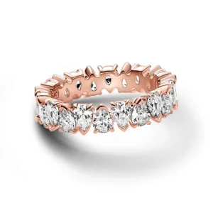 Ringe*Pandora 183021C01 Band-Ring Damen Abwechselnd Funkelnd Rosévergoldet