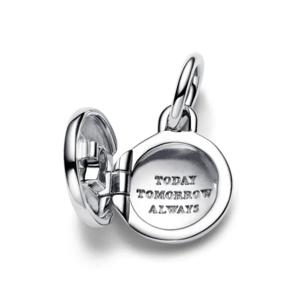 Anhänger*Pandora 763066C01 Charm-Anhänger Aufklappbar & Gravierbar Liebesmedaillon Silber