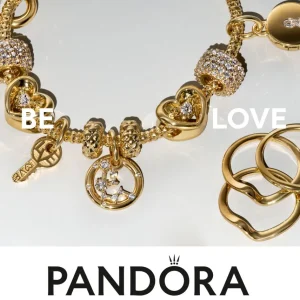 Anhänger*Pandora 783066C01 Charm-Anhänger Aufklappbar & Gravierbar Liebesmedaillon Rosé