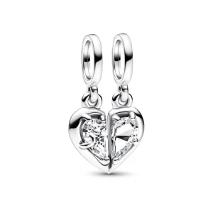 Anhänger*Pandora 792643C01 Charm-Anhänger Damen Teilbar Mutter & Tochter Zirkonia Silber