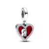 Anhänger*Pandora 793119C01 Charm-Anhänger Damen Rotes Herz & Schlüsselloch Doppelt Silber