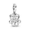 Anhänger*Pandora 799360C00 Charm-Anhänger Damen Herzen Pfotenabdruck Sterling-Silber