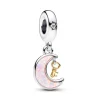 Anhänger*Pandora 762985C01 Charm-Anhänger Damen Schlüssel & Mond Opal Silber Vergoldet