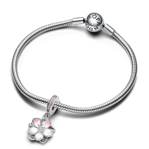 Anhänger*Pandora 790667C01 Charm-Anhänger Damen Kirschblüten Zirkonia Silber