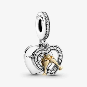 Anhänger*Pandora 799322C01 Charm-Anhänger Damen Jahrestag Zweifarbig Sterlingsilber 14k Gold