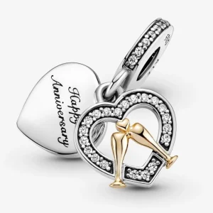 Anhänger*Pandora 799322C01 Charm-Anhänger Damen Jahrestag Zweifarbig Sterlingsilber 14k Gold