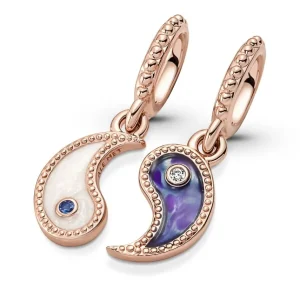 Anhänger*Pandora 780098C01 Charm-Anhänger Damen Yin & Yang Funkelnder 14k Rosé Vergoldet
