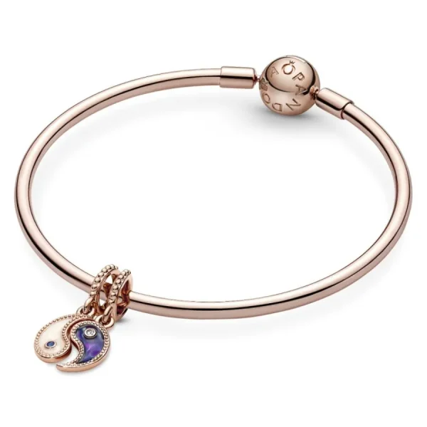 Anhänger*Pandora 780098C01 Charm-Anhänger Damen Yin & Yang Funkelnder 14k Rosé Vergoldet