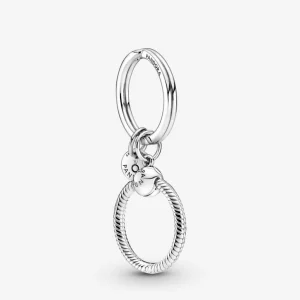 Accessoires*Pandora 399566C00 Charm-Schlüsselanhänger Damen Moments Sterling-Silber